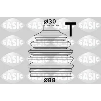 Manžeta ke kolu Sada měchů, hnací hřídel SASIC 1906149