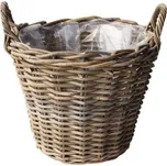Ratanový obal na květináč s uchy, průměr 40 cm