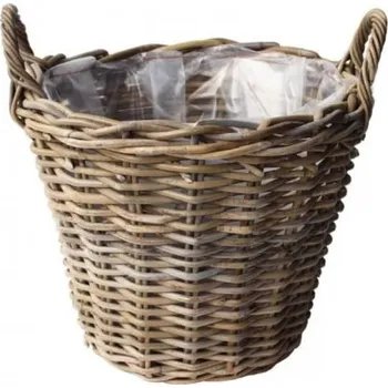 Obal na květináč Ratanový obal na květináč s uchy, průměr 40 cm