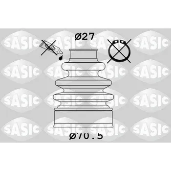 Manžeta ke kolu Sada měchů, hnací hřídel SASIC 1009357