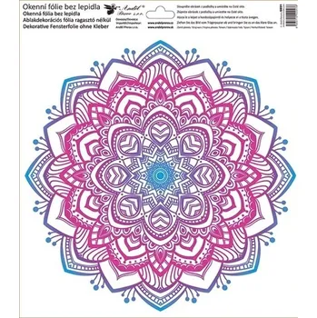 Okenní dekorace Okenní fólie barevná mandala 30 x 33,5 cm 6891-03