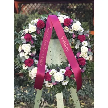 Smuteční dekorace Smuteční věnec Premium barevný 60 cm barevný - rozvoz Praha