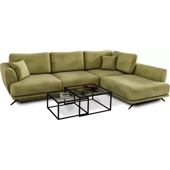 Sedací souprava Rohová sedací souprava Lada, pravá, zelená (Loco 33)