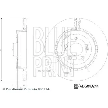 Brzdový kotouč Brzdový kotouč BLUE PRINT ADG043244