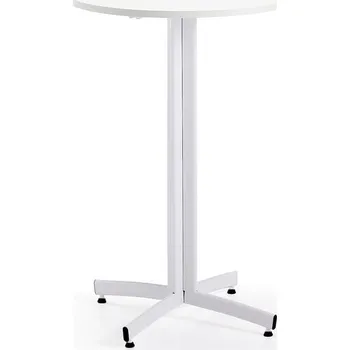 Jídelní stůl Barový stůl SANNA, Ø700x1050 mm, bílá
