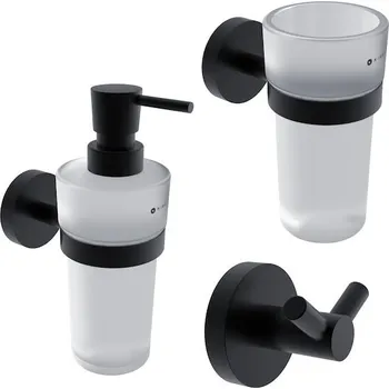 Dávkovač mýdla Sada koupelnových doplňků, nádobky skleněné