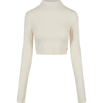 Dámské oblečení Dámský organický rolák s dlouhým rukávem - smetanový Urban Classics šedá 2541967