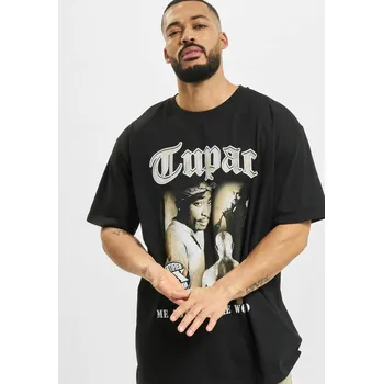 Pánské tričko Tričko Tupac MATW Sepia Oversize černé Mister Tee černá 2546099