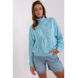 Wool Fashion Italia Oversize pletený svetr světle modrý Velikost: UNI