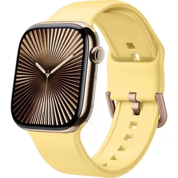 Ostatní příslušenství k chytrým hodinkám VSECHNONAMOBIL 87704 SILICONE Vyměnitelný řemínek pro Apple Watch 10 / 11 42mm žlutý