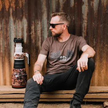 Pánské tričko TERMOVEL Pánské tričko KRR VLK DRAVÝ hnědá VELIKOST: 2XL