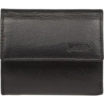 Peněženka Lagen malá pánská peněženka kožená E-1055 - černá - BLK