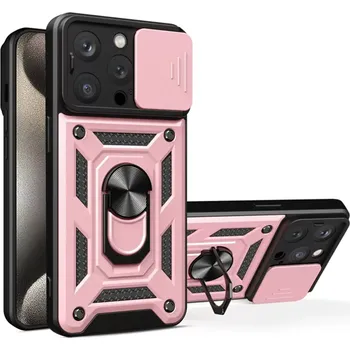 Pouzdro na mobilní telefon Kryt iPhone 16 Pro Max, Techsuit CamShield Pro rose gold