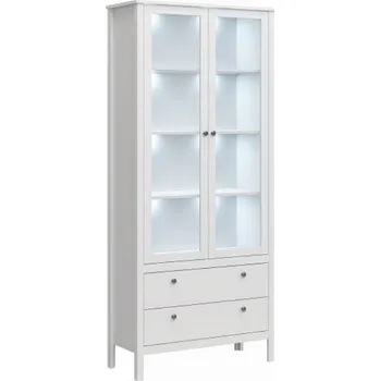 Komoda ARTEN (NANO Systems s.r.o.) Vysoká vitrína OLE-2W2S (Bílá)