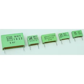 Fóliový kondenzátor, řada: MKT 1822 1.5μF ±10procent 160 V ac, 250 V dc, Průchozí otvor Vishay