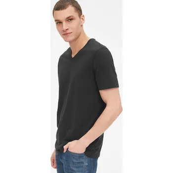 Pánské tričko Tričko GAP Classic Vneck Tee True Black L