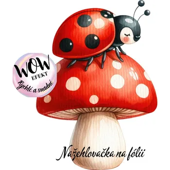 Nažehlovačky na fólii Nažehlovačka na fólii, BERUŠKA NA HOUBĚ, 8,4x6,2cm /ks