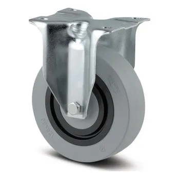 Pojezdové kolečko Alpha TENTE Kolečko pro transportní zařízení 125mm, pevné, plotýnka, 3478HUR125P62 šedé