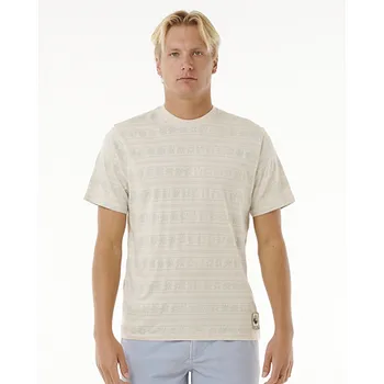 Pánské tričko Tričko Rip Curl SWC STRIPEY TEE Vintage White velikost M