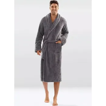 Pánský župan Pánský huňatý župan 130 šedý XL