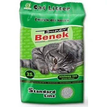 Podestýlka pro kočku BENEK Super Standard Bentonitové stelivo zelený les 25 l x 2 (50 l)