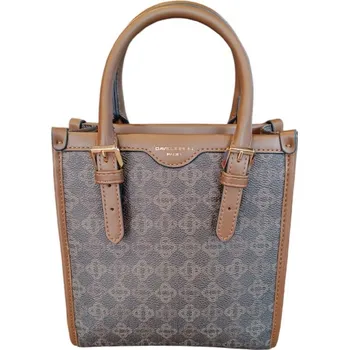 Kabelka David Jones dámská malá kabelka do ruky i přes rameno hnědá CM7153-d.brown