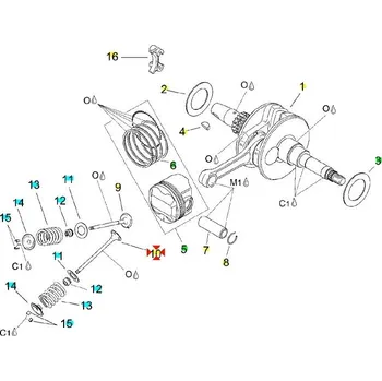 Výfuk pro motocykl Piaggio Ventil výfukový 18mm Rotax 125ccm AP0253892
