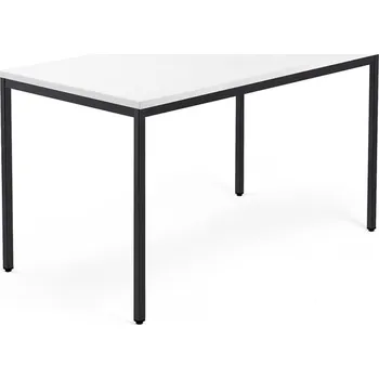 Psací stůl Psací stůl QBUS, 4 nohy, 1400x800 mm, černý rám, bílá