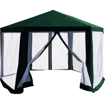 Zahradní stan Stanový altán do zahrady, 3,9x2,5x3,9m, zelená / bílá, RINGE TYP 1 + 6 bočních stran