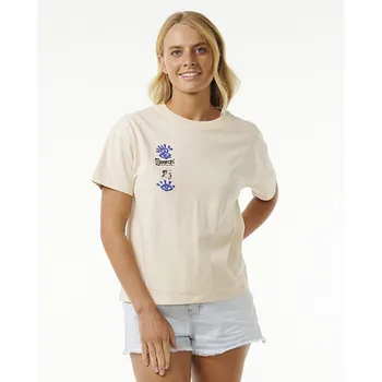 Tričko Rip Curl QUEST RELAXED TEE Off White velikost XS