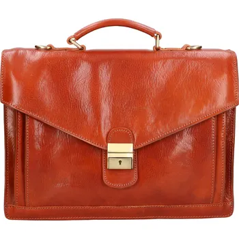 Pánská aktovka Pánská kožená aktovka Italia Tores - koňak