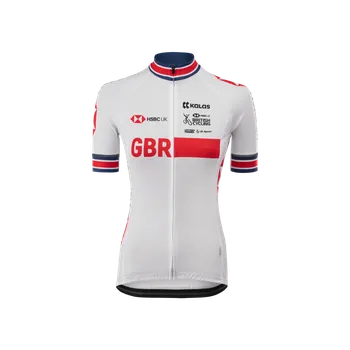 cyklistický dres KALAS GBCT Z | Cyklistický dres kr. rukáv ELITE | bílý | W | Velikost: 3