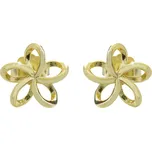 Pozlacené stříbrné náušnice s motivem mini propletený květ