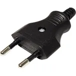 19.07.2353 Kabelová vidlice dvoupólová 250V/2,5A, samec CEE 7/16, černá