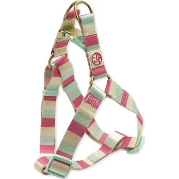 Postroj pro psa Pastel stripes postroj Barva: Růžová, Velikost: 27 - 40 cm