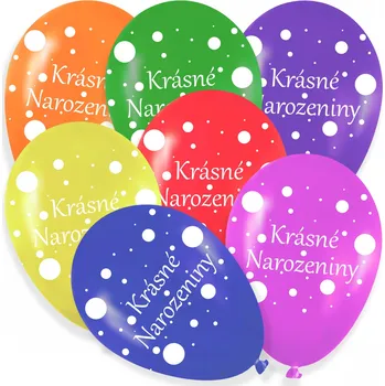 Balónek Alvarak Balónky s nápisem Krásné narozeniny 7ks