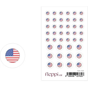 samolepka Fleppi Samolepky vlajky státu - USA