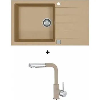Granitový dřez Alveus Set CADIT 40 + baterie SIROS Barva: Béžová