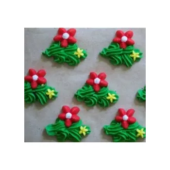 Jedlá dekorace na dort Cukrová ozdoba – Květina na větvičce