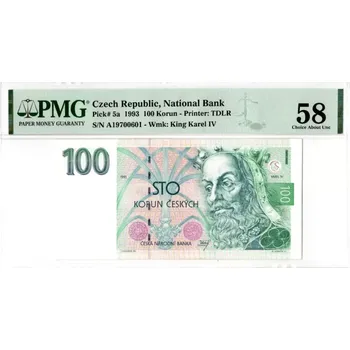 Sběratelství Bankovka 100 Korun1993EPQ 58