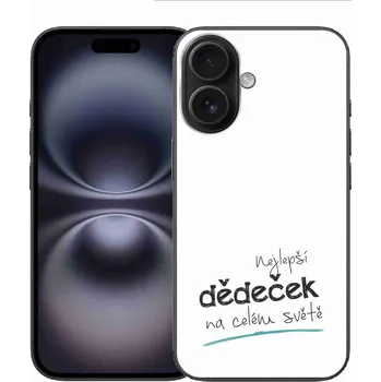 Pouzdro na mobilní telefon Gelový kryt mmCase na iPhone 16 - nejlepší dědeček 3 bílé pozadí