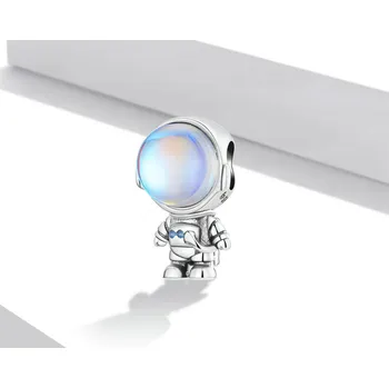 Přívěsek For Silver Korálek Astronaut s měsíčním kamenem - Stříbro 925