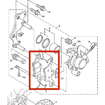 Brzda pro motocykl Yamaha Brzdové destičky Xenter 52SF58110000