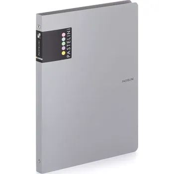 Karton P+P 4kroužkový pořadač Pastelini šedá, 20 mm A4