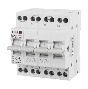 vypínač Adelid PSA-63A-4P Přepínač sítí 63A, 1-0-2, 4P