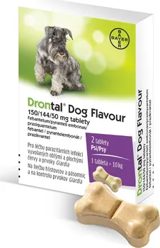 Tablety Bayer Drontal Dog Flavour 150/144/50 mg 24 tablet