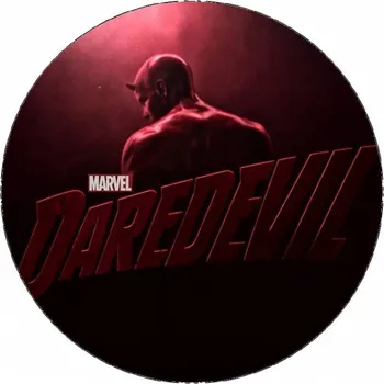 Jedlá dekorace na dort Jedlý papír Daredevil logo 19,5 cm