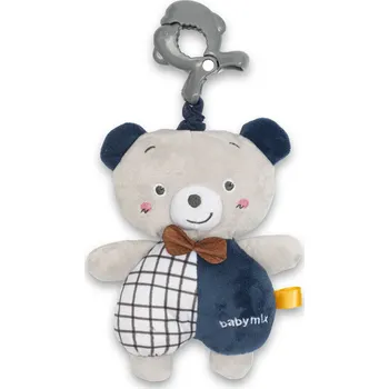 plyšák Baby Mix Dětská plyšová hračka s hracím strojkem - Medvídek modrý