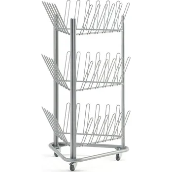 Botník Věšák na boty, 3stranný, šedý, 780x714x1192 mm