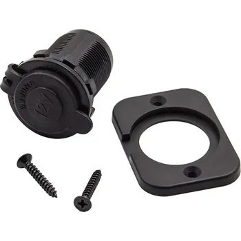 Elektrická zásuvka Cigaretová zásuvka 12V a 24V do auta s gumovým krytem a rámečkem